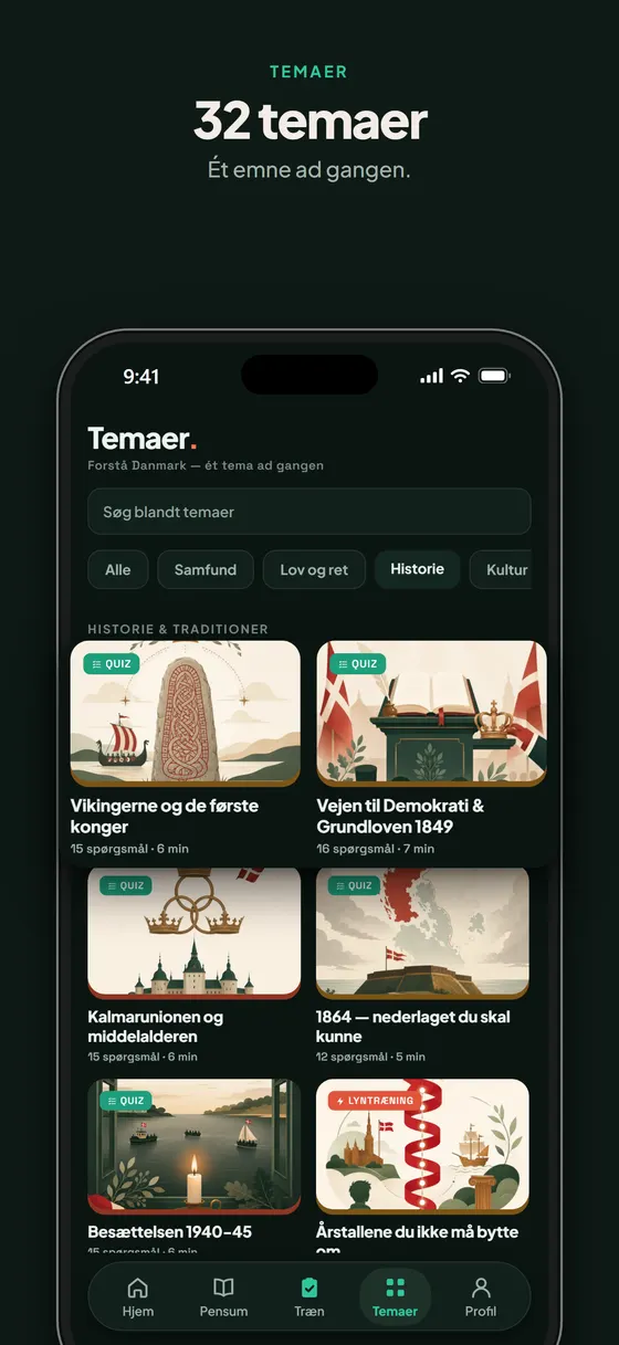 Skærmbillede: oversigt over temaer med billeder